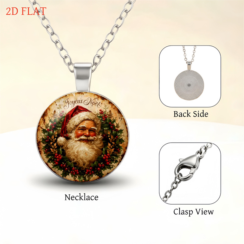 5pcs Christmas Santa Claus Themed Jewelry Set, Gift